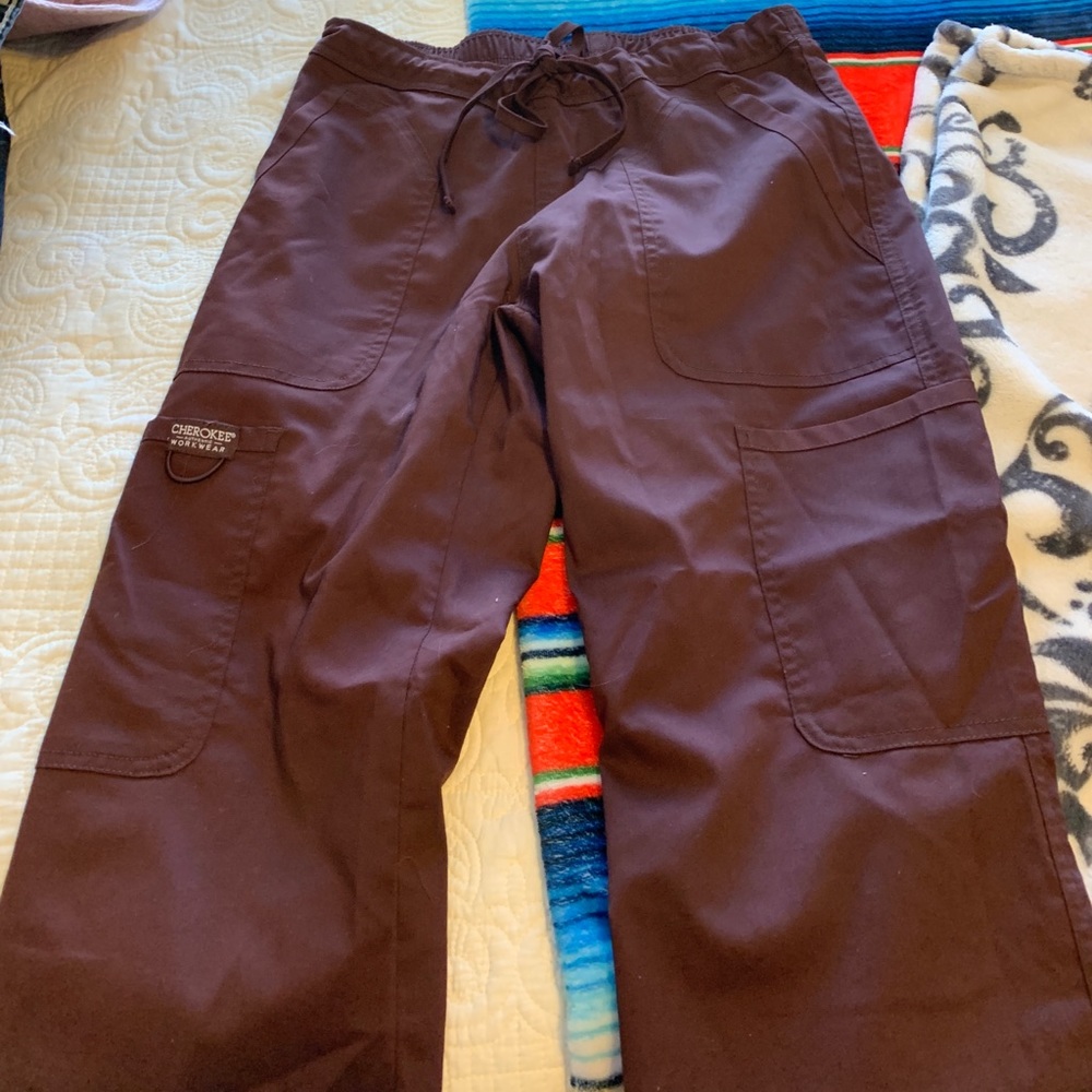 Chocolate brown scrub pants